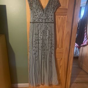 Floor length Oleg Cassini sequence gown